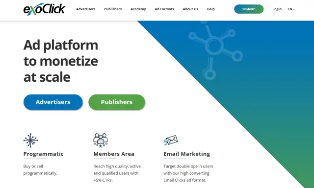 Exoclick programmatic ad platform
