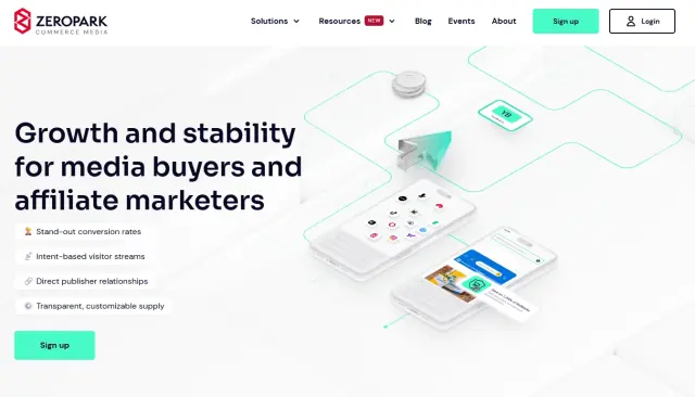 Zeropark ad network for media buyers and affiliate marketers